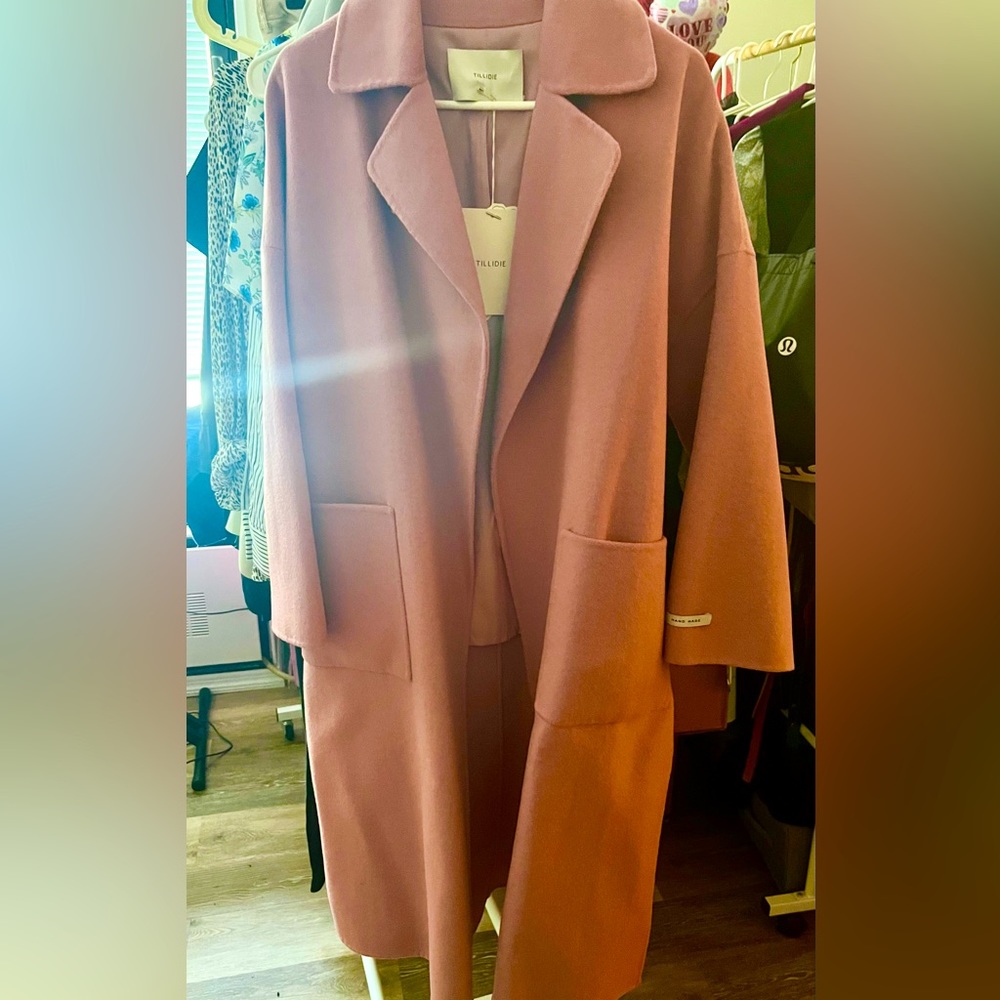 Light pink wool coat
